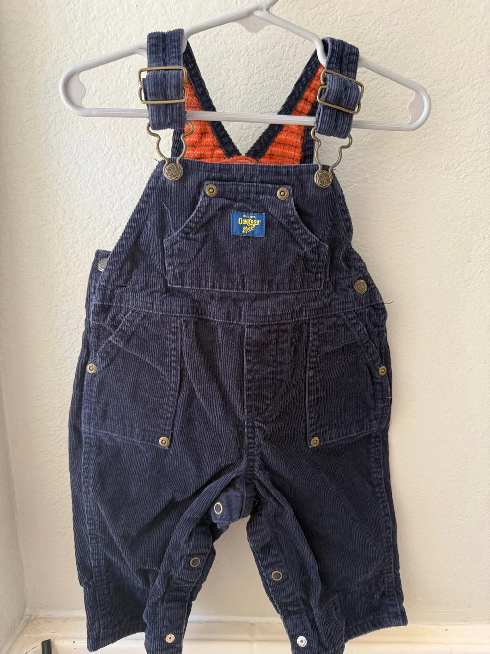 OshKosh B'gosh Navy Jacket with Orange Plaid Trim